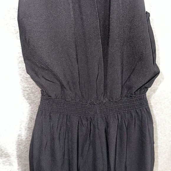 NEW MAX STUDIO Womens Black Halter Sleeveless V Neck Tunic Jumpsuit Sz Small NWT - Picture 9 of 12